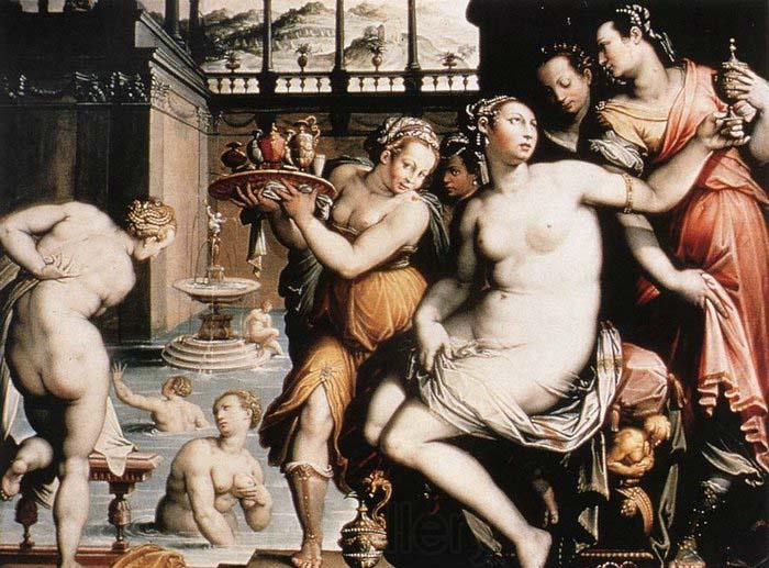 ZUCCHI  Jacopo The Toilet of Bathsheba after 1573 Norge oil painting art
